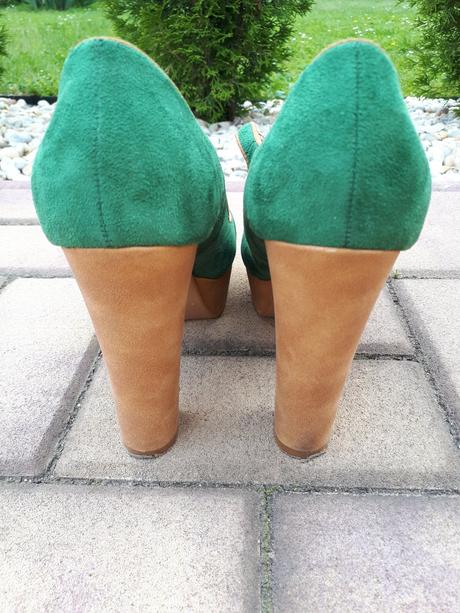 Zelené letné sandálky, 39