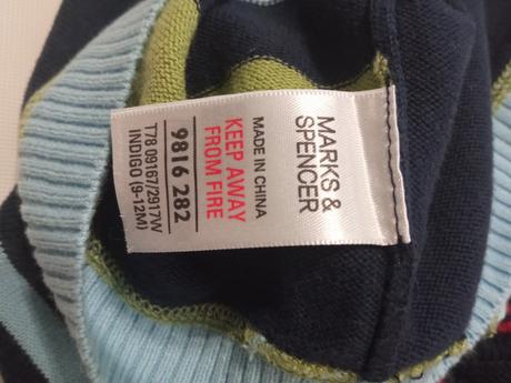 Pletený sveter psík 6-12m, marks & spencer,74