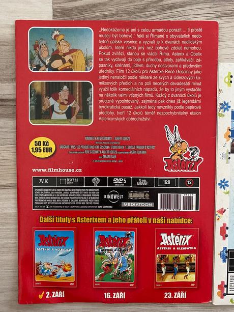 Krásne rozprávky asterix 5 dvd cena za kus,