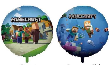 Balóny minecraft- steve 85cm aj meč- až 15/16/17ks,