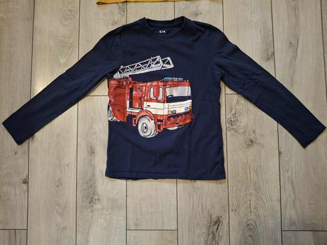Tričko c&a s hasičským autom ,  velkost 134, c&a,134