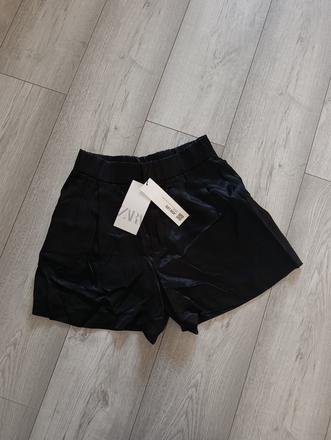 Saténové šortky, zara,s