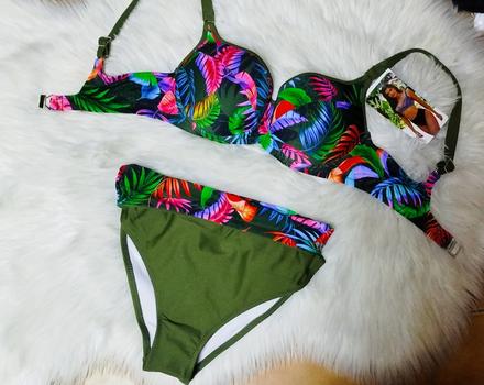 Dámske luxusné plavky palma, 34 - xxxl