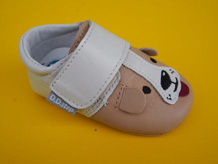 Detské kožené capačky ddstep, d.d.step,18 / 19 / 20 / 21