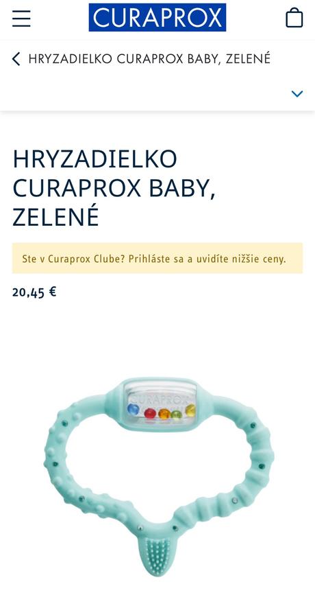 Hryzadlo curaprox,