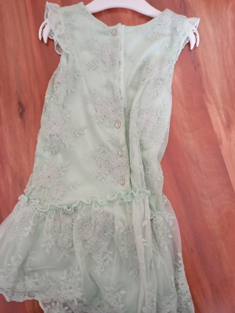 Šaty čipkované mentolová, lindex,104