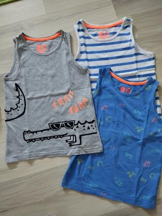 Trička bez rukávov 3ks, f&f,122