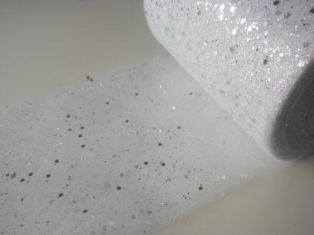 Flitrový tyl bielo strieborný jemný, 