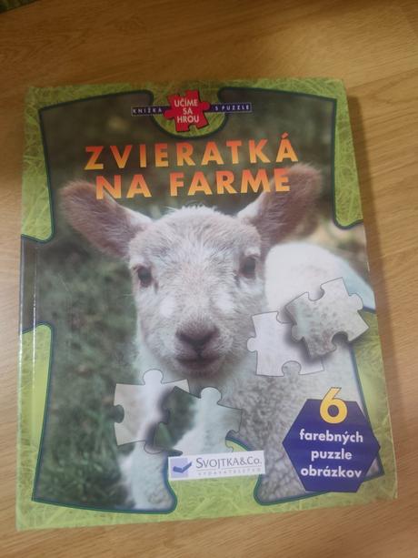 Kniha s puzzle zvieratká na farme, 