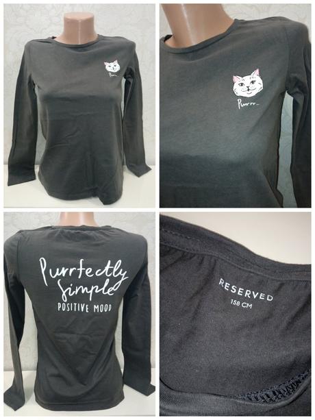 Dievčenské tričko s mačičkou reserved (158), reserved,158