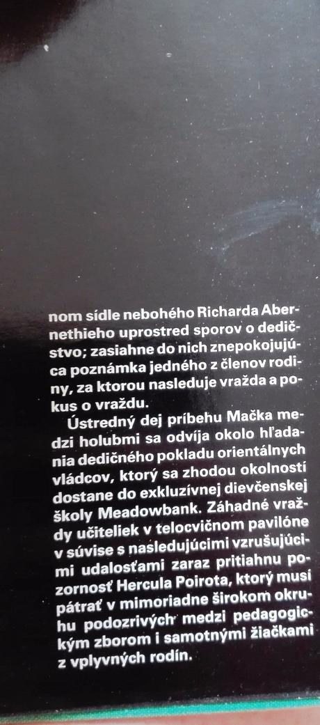 Zlo pod slnkom , po pohrebe , mačka medzi holubmi , 