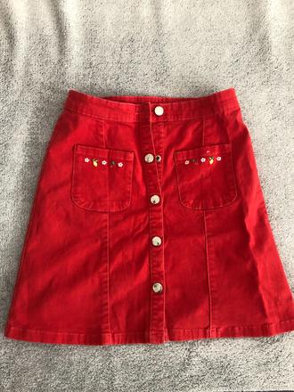 Sukňa s vyšívanými detailmi, sergent major,s