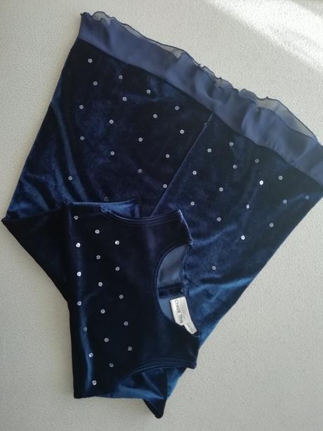 Dievčenské tmavomodré spoločenské šaty., lindex,134