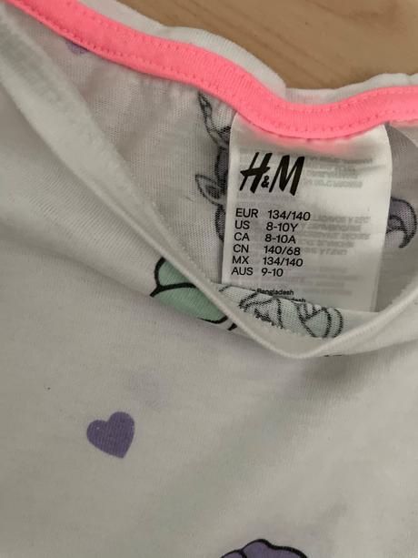 Nočná kosela unicorn 8-10 rokov, h&m,140