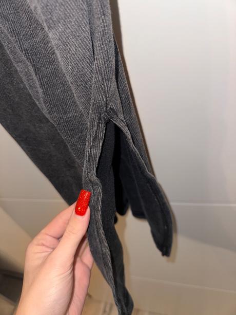 Sivé šaty s rozparkom shein, xs