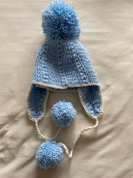 Detská chlapčenská čiapka hackovana, 68