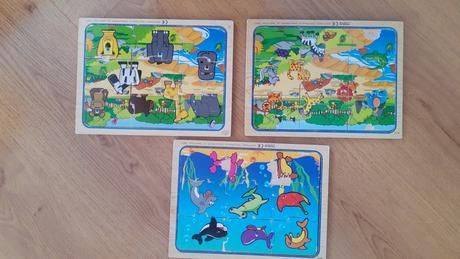 Drevené puzzle 9ks, 