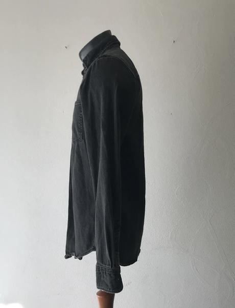 Chlapčenská čierna džínsová košeľa, pull&bear,xs