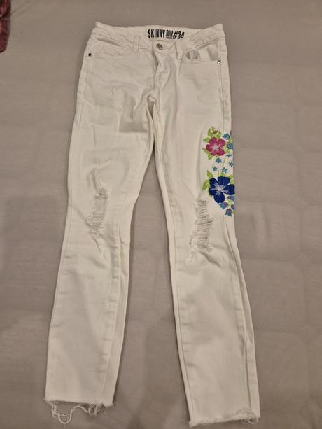 Biele,elastické rifle, gate,xs