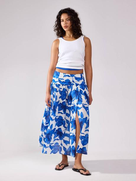 Maxi sukňa lindex, len opratá, lindex,xl