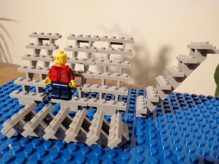 Stavebnica schody 3ks šedé, 