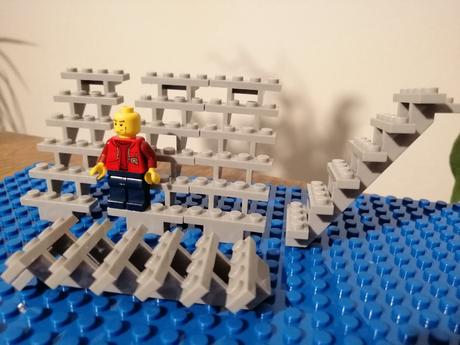 Stavebnica schody 3ks šedé, 