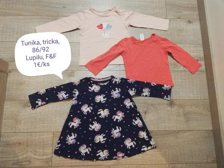 2 tricka, tunika, 86/92, f&f,86
