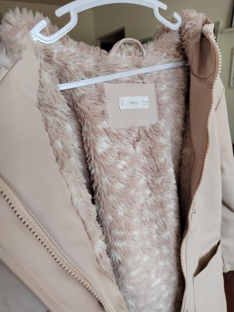 Zimná bunda - jemne ružová mango v.134, mango,134