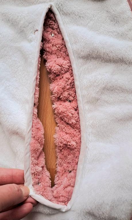 Ruzovy fusak do autosedacky nattou + tepla deka, nattou