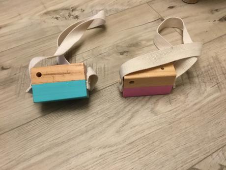 2ks dizajnový drevený fotoaparát, 