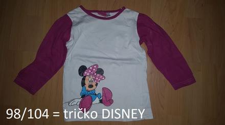 Tričko s dlhým rukávom, disney,98