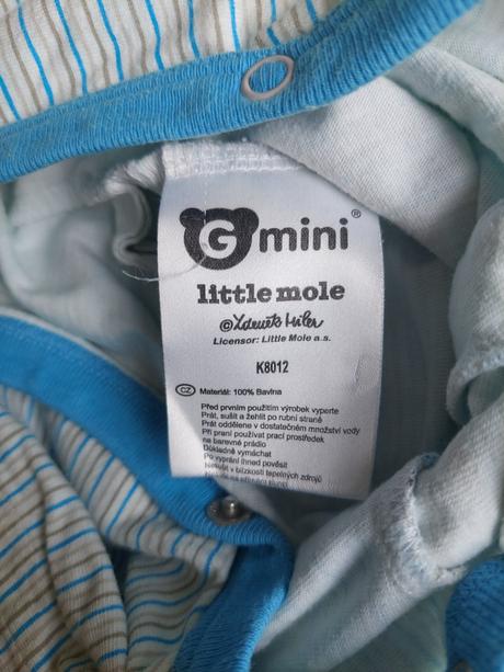 Overal / pyzamko krtek bez noh, gmini,62