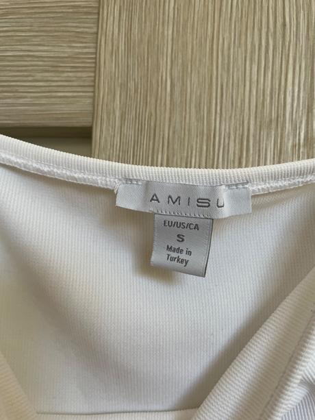 Biele tričko s priehľadnými rukávmi, amisu,s