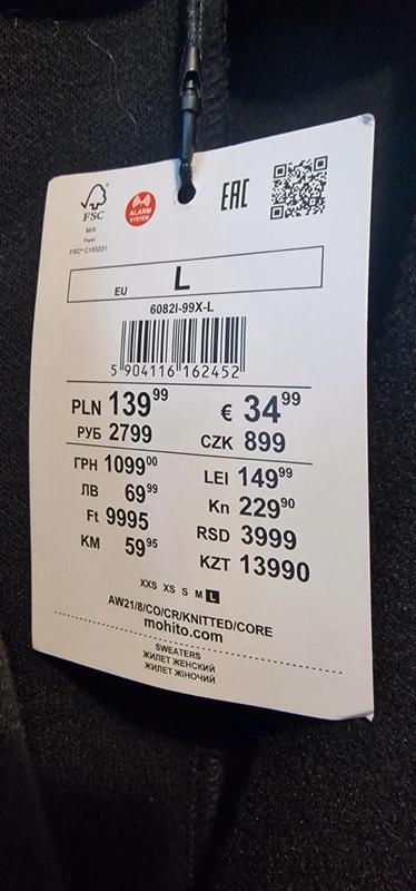 Teplá vesta, mohito,l