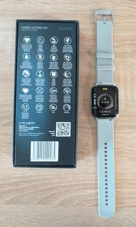 Smart hodinky carneo artemis hr+ silver, ako nové, 