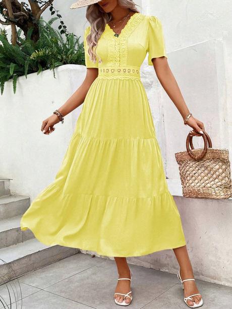 Dlhé šaty s čipkou poštovné zdarma, l / m / s / xl