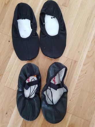 Nové kožené a plátené baletky v.35/36,nevyužijeme, 36 / 40