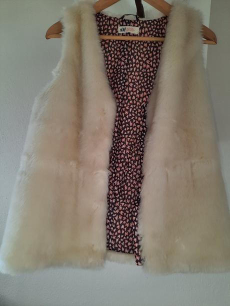 Kožušinová vesta, h&m,xs