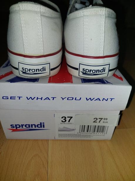 Plátené tenisky sprandi biele, sprandi,37