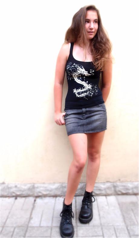 Riflová sukňa, h&m,38