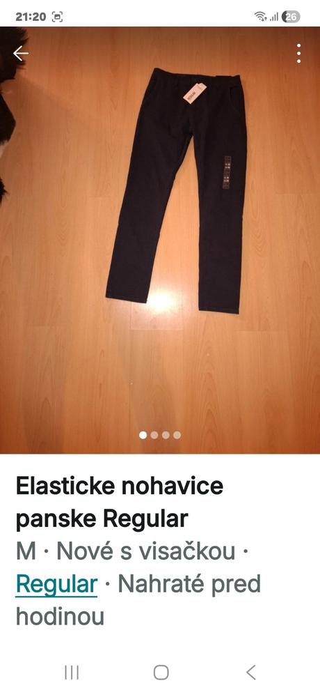 Elasticke nohavice regular, m