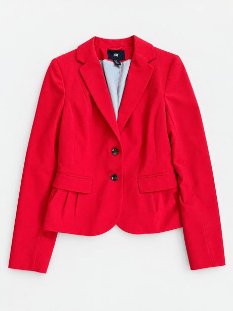 Červené sako hm, h&m,s
