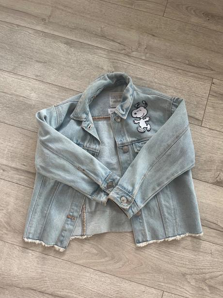 Krásna rifľová bundička, zara,128