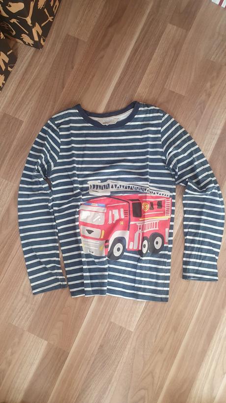 Tričko s požiarnym autom 134/140, h&m,134
