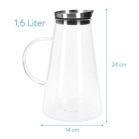 1,6 litrová sklenená karafa,