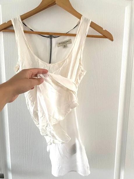 Luxusný hodvábny top burberry london, burberry,xs