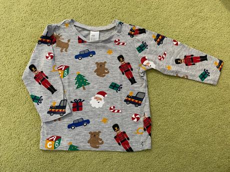 Vianočné tričko, zn. h&m, v. 74, h&m,74