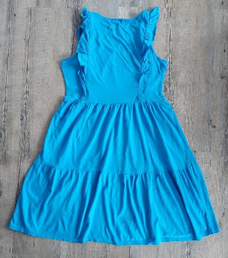 Modré bavlnené šaty, m