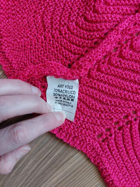 Háčkovaný kardigan na gombičku, s