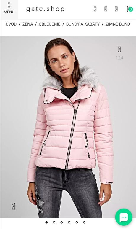 Ružová bunda jeseň - zima, gate,l